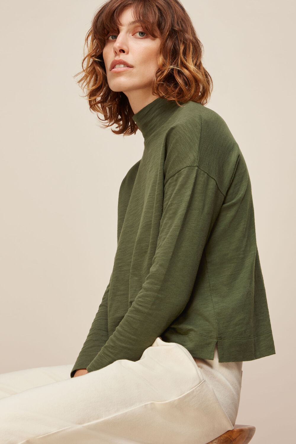 High Neck Relaxed Top