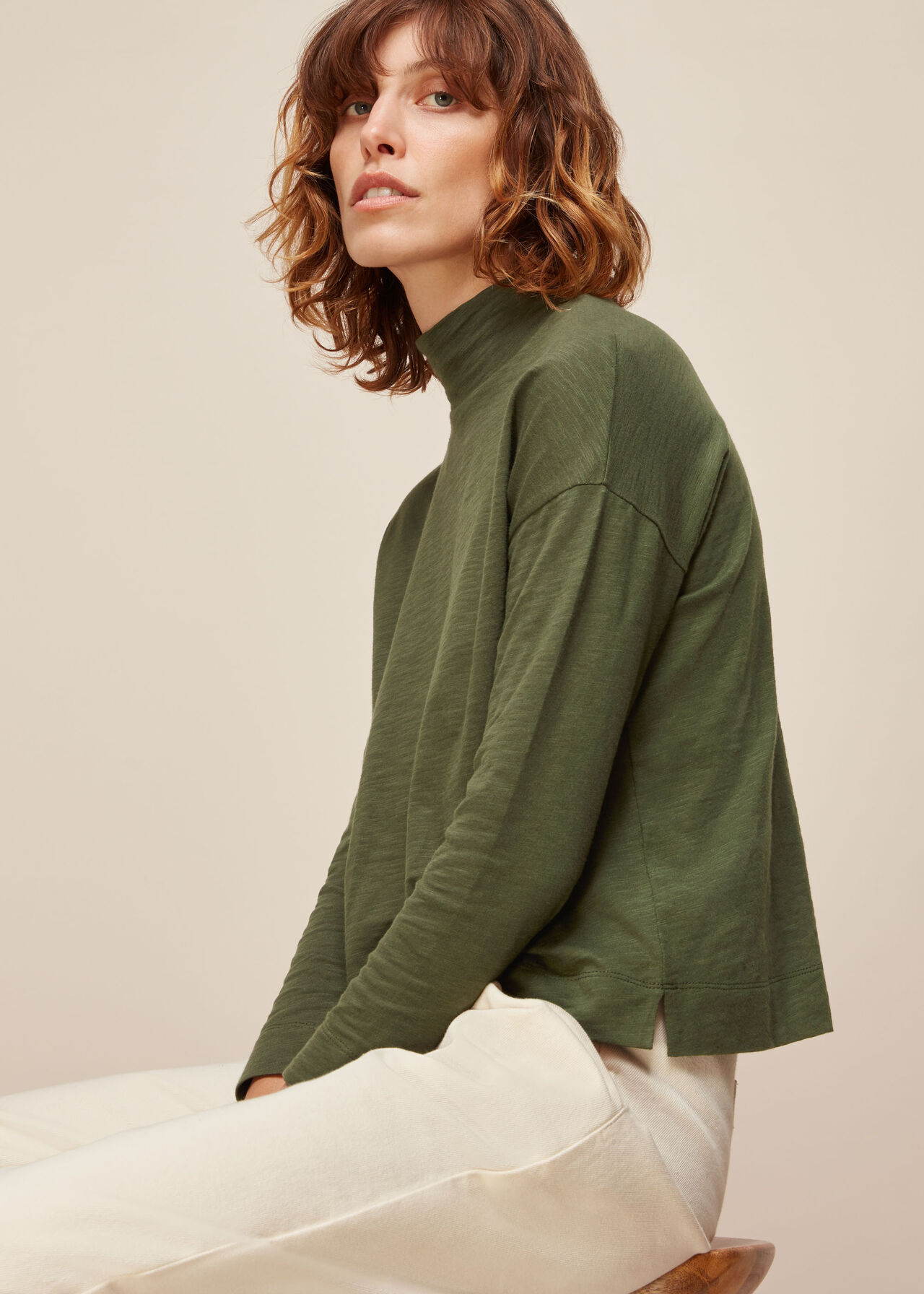 High Neck Relaxed Top