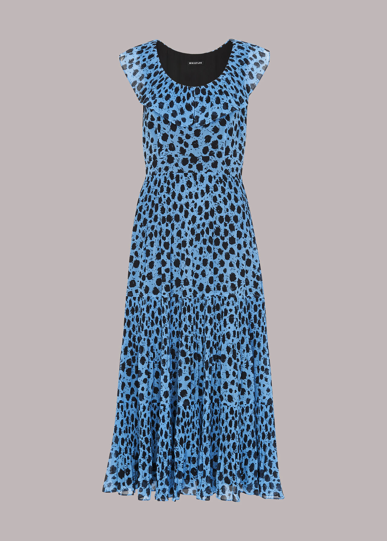 Brushed Dalmatian Plisse Dress