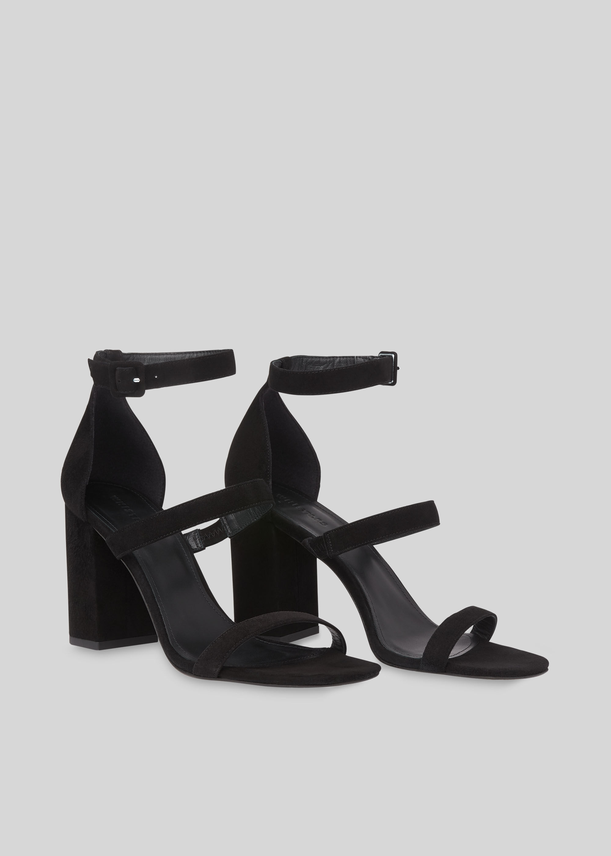 Black Hayes Block Heel Sandal WHISTLES Whistles UK