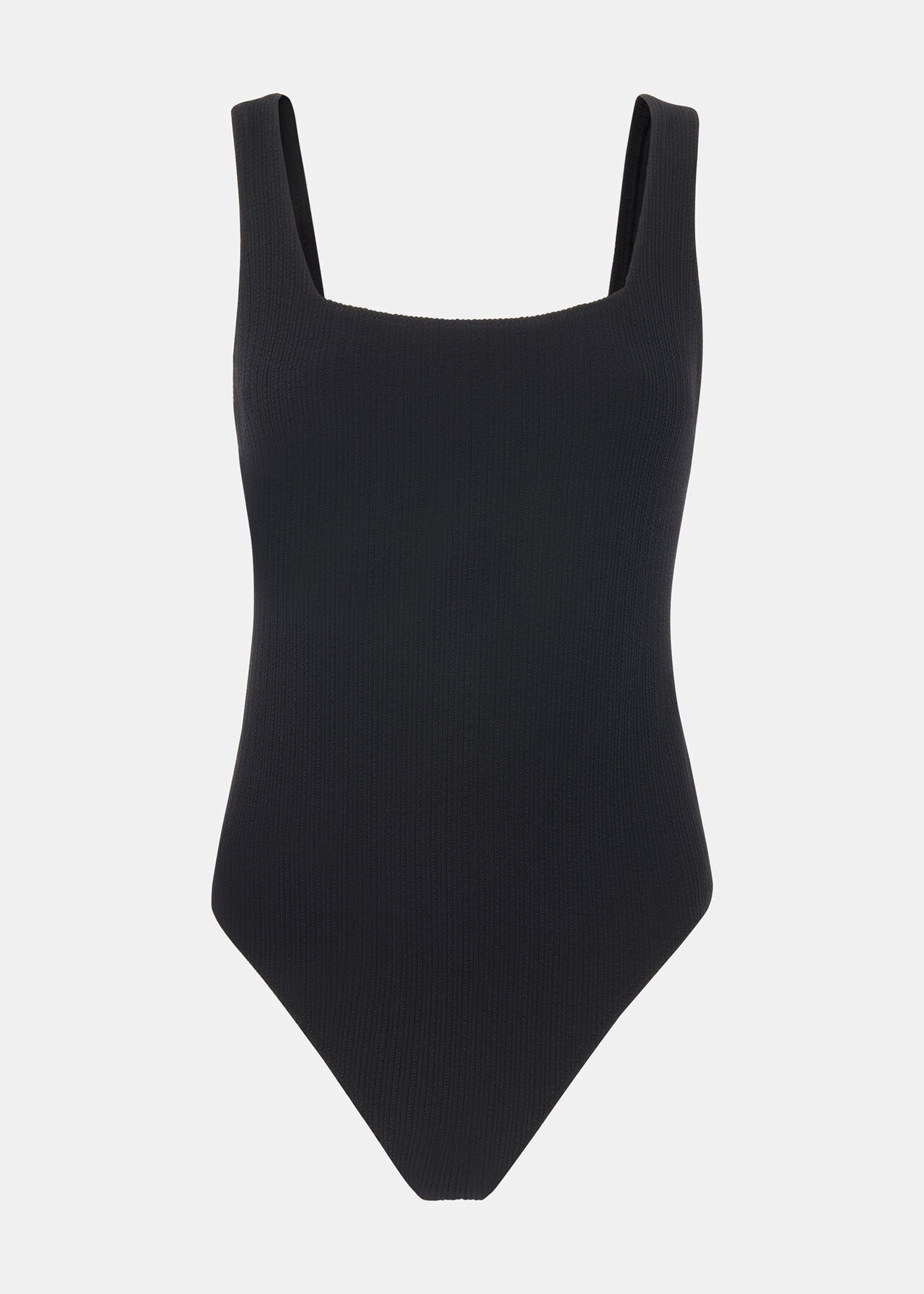 Black Square Neck Swimsuit | WHISTLES