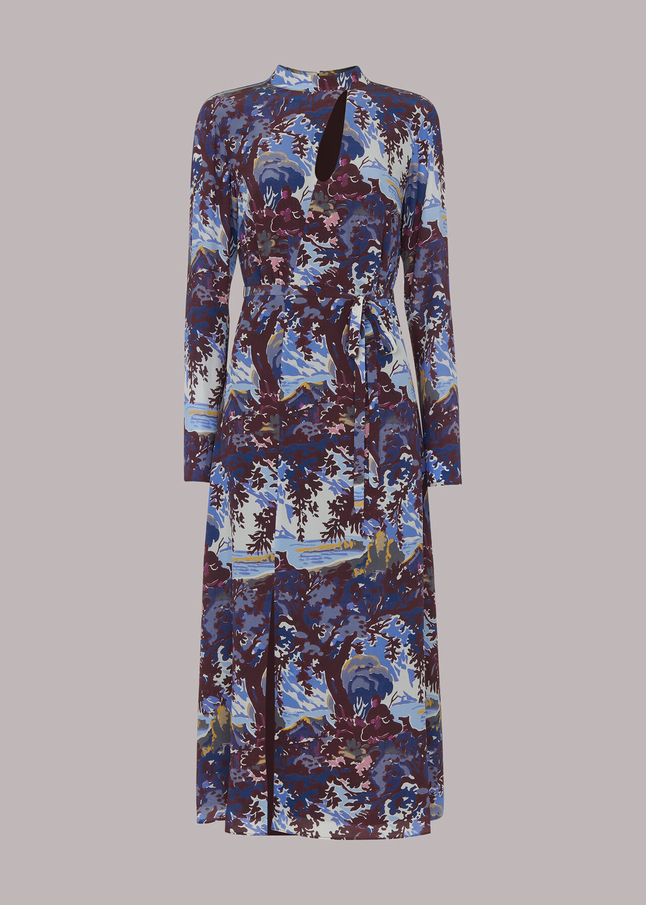 Great Lake Keyhole Silk Dress