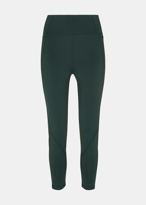 Khaki Sport Seamed Legging