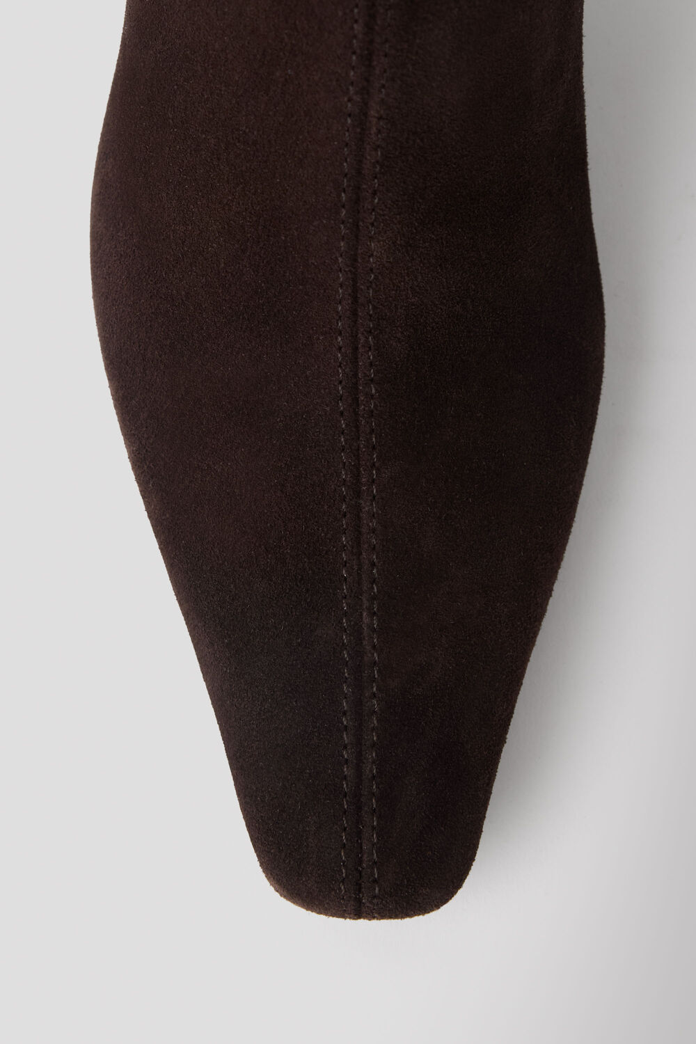 Chocolate Kitten Heel Suede Ankle Boot
