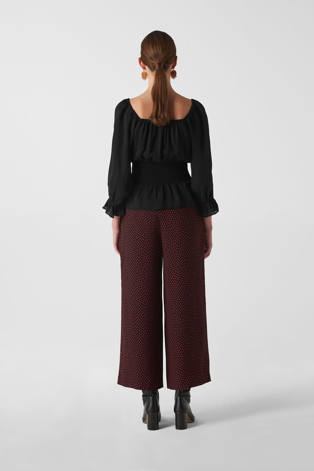 Adara Smocked Waist Top Black
