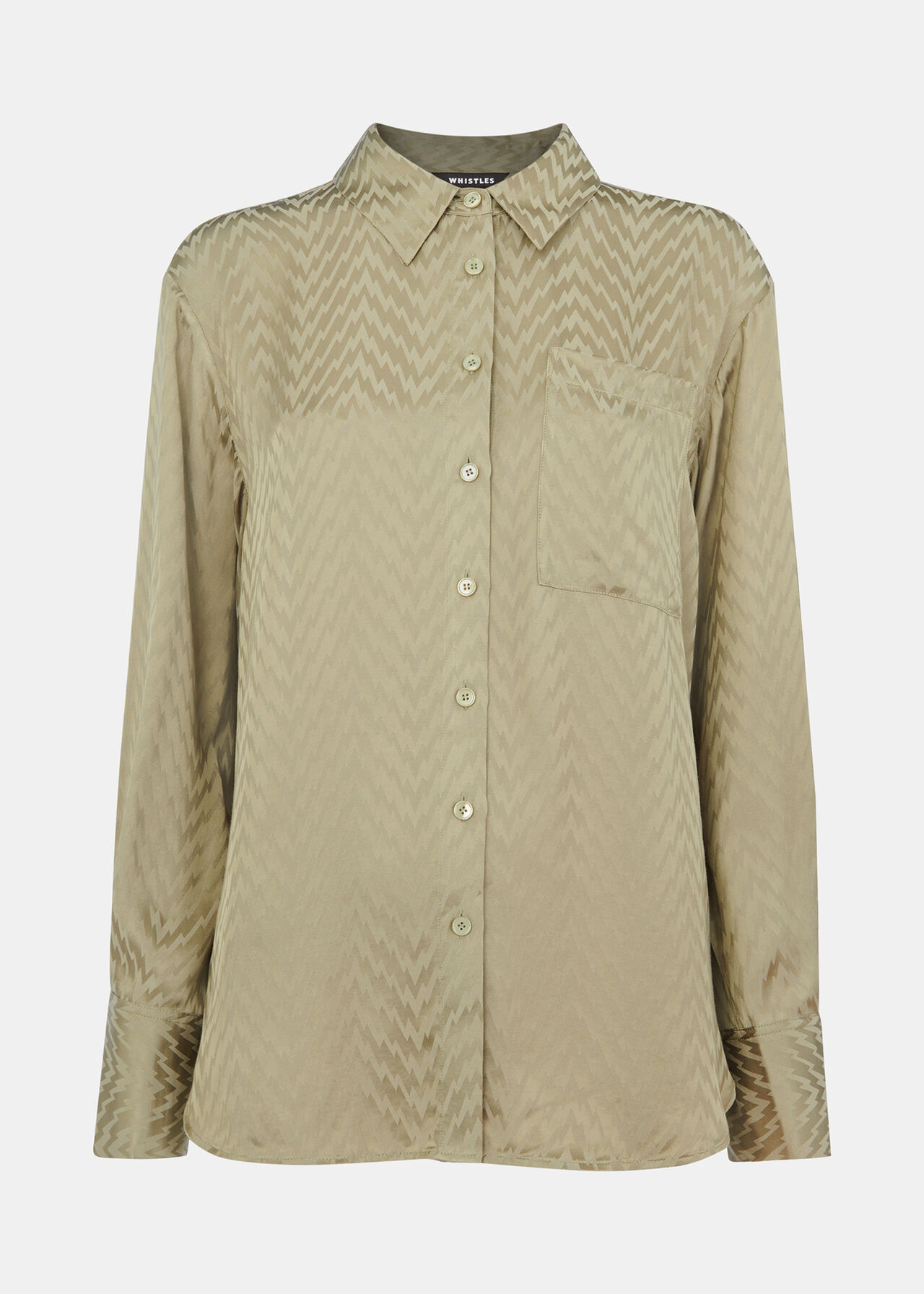 Jacquard Zig Zag Print Shirt