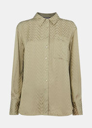 Jacquard Zig Zag Print Shirt