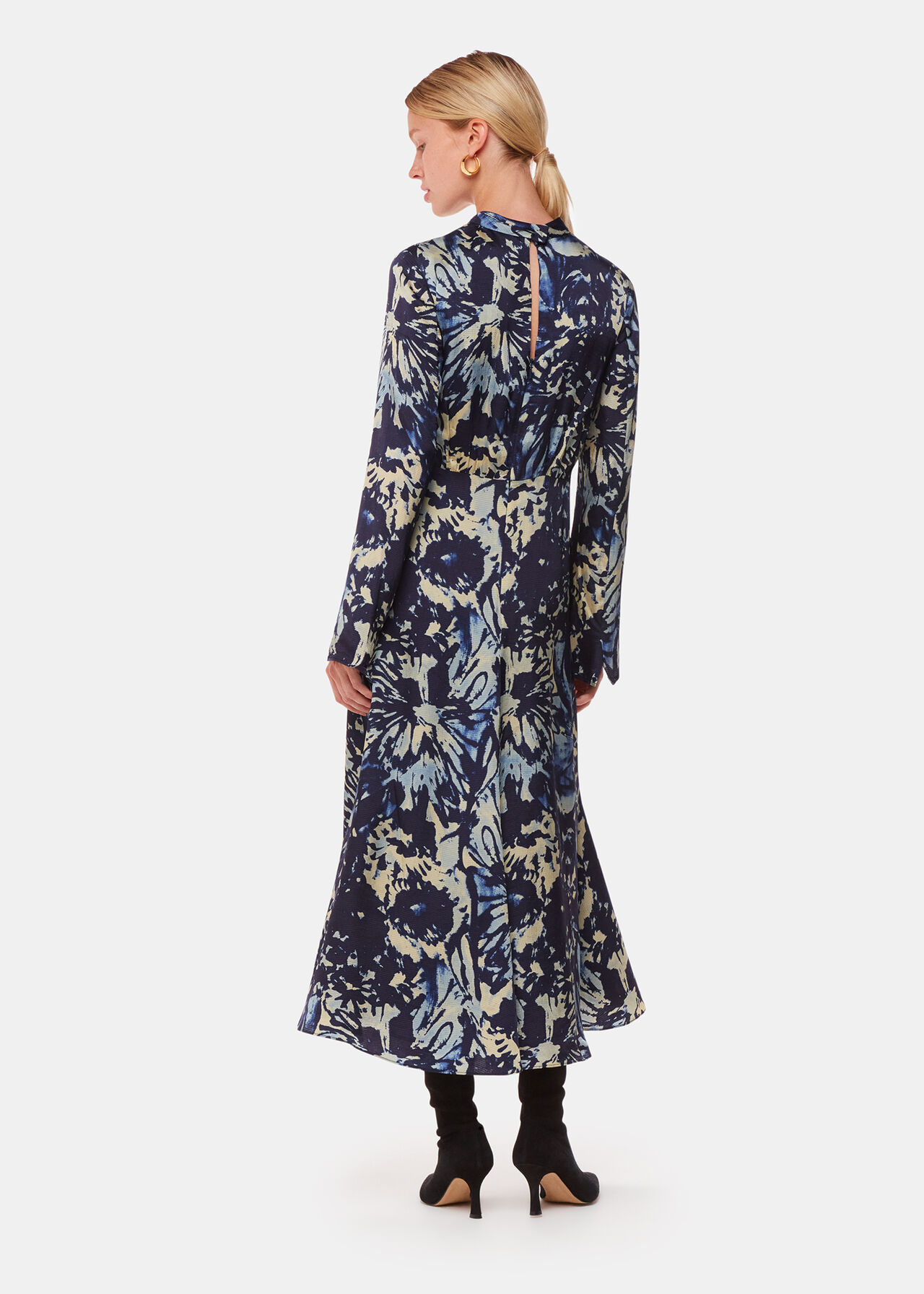 Dazzled Floral Satin Dress