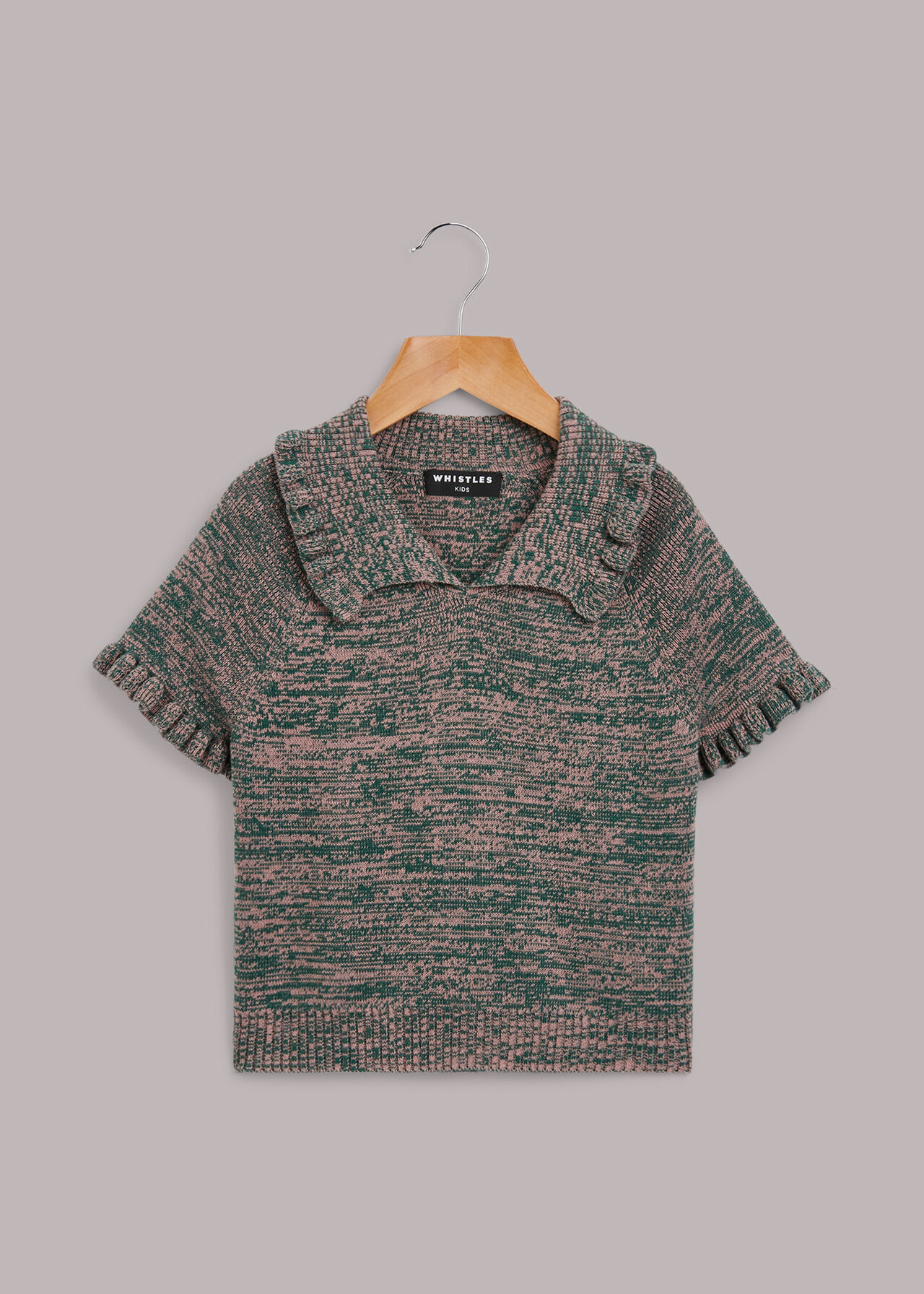 Frill Collar Marl Knit