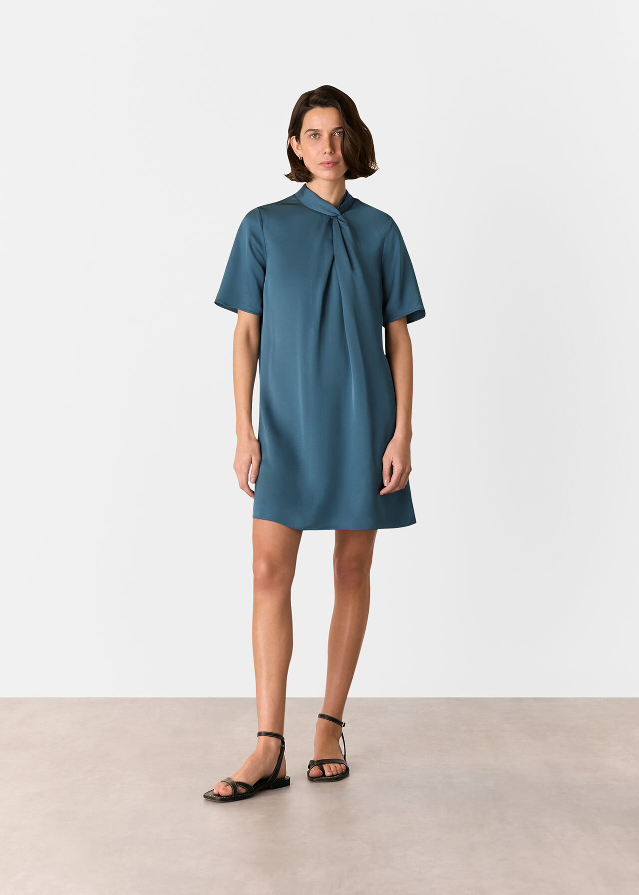 Cara Twist Neck Mini Dress