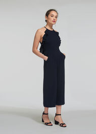 Sonia Frill Jumpsuit Navy
