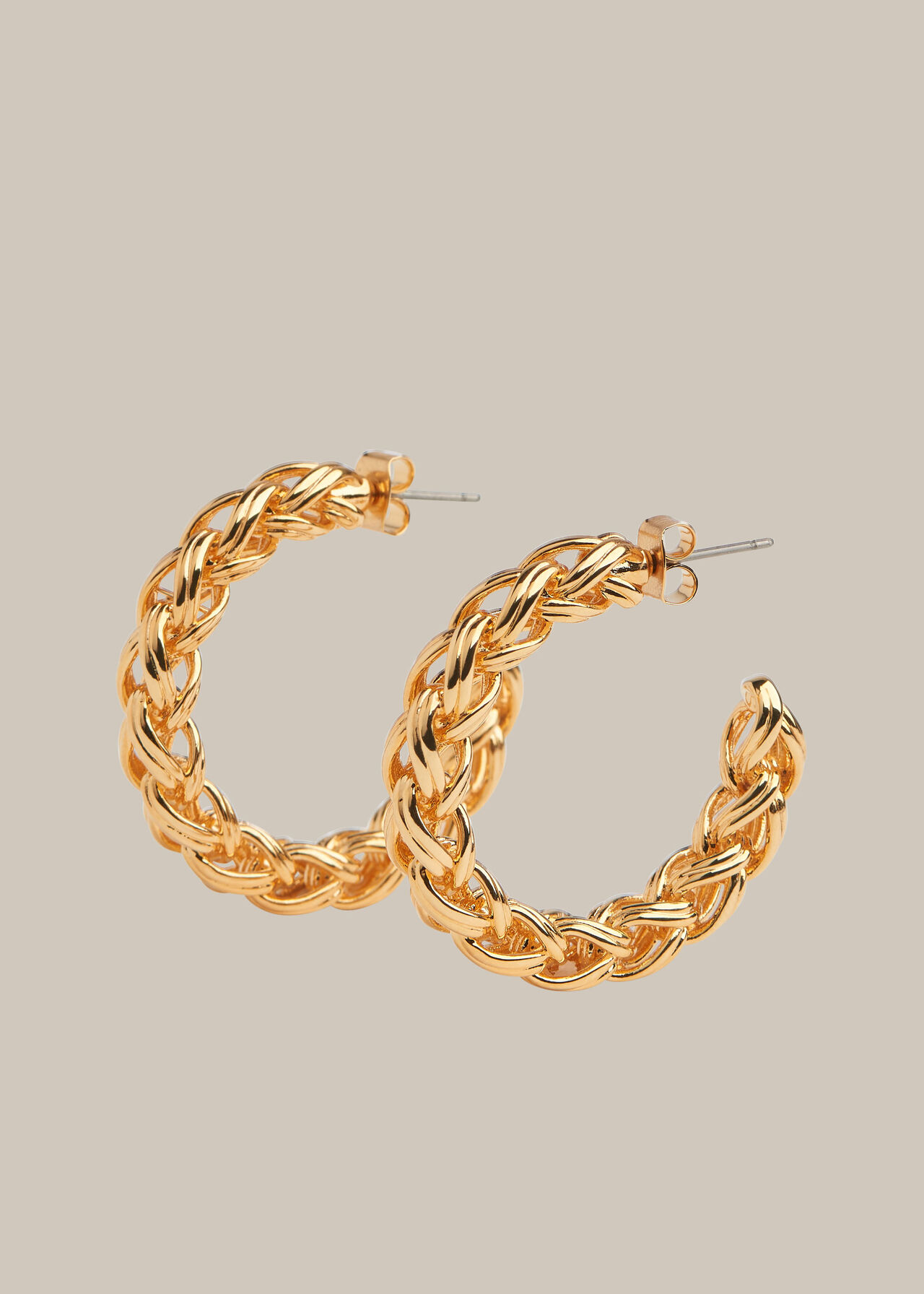 Plaited Large Hoop Earring