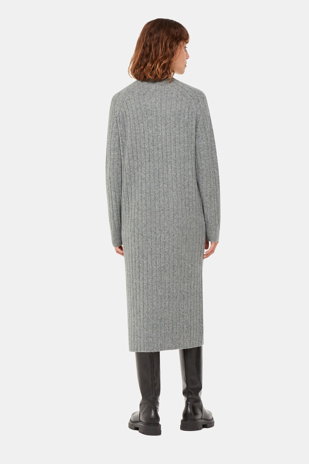 Ribbed Knitted Midi Dress