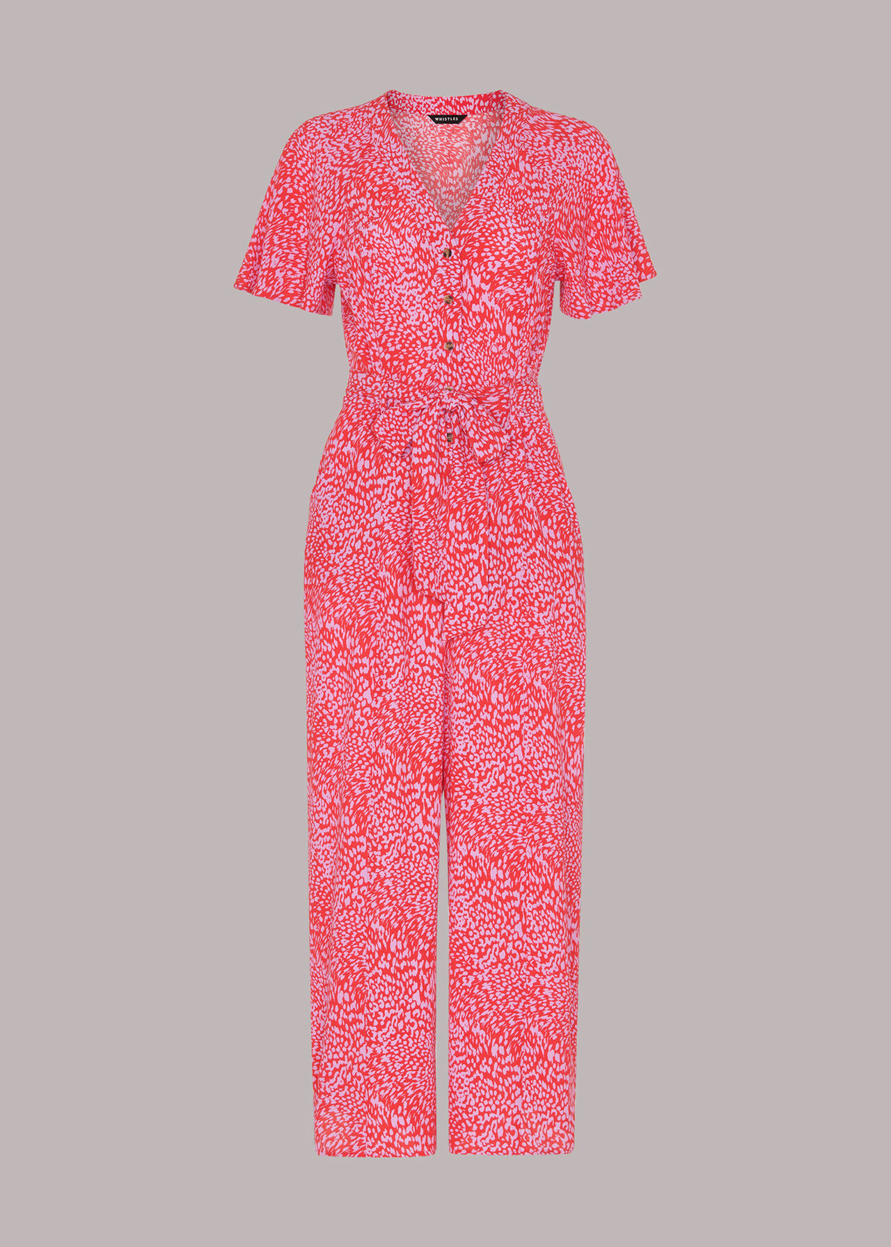Diagonal Leopard Jumpsuit