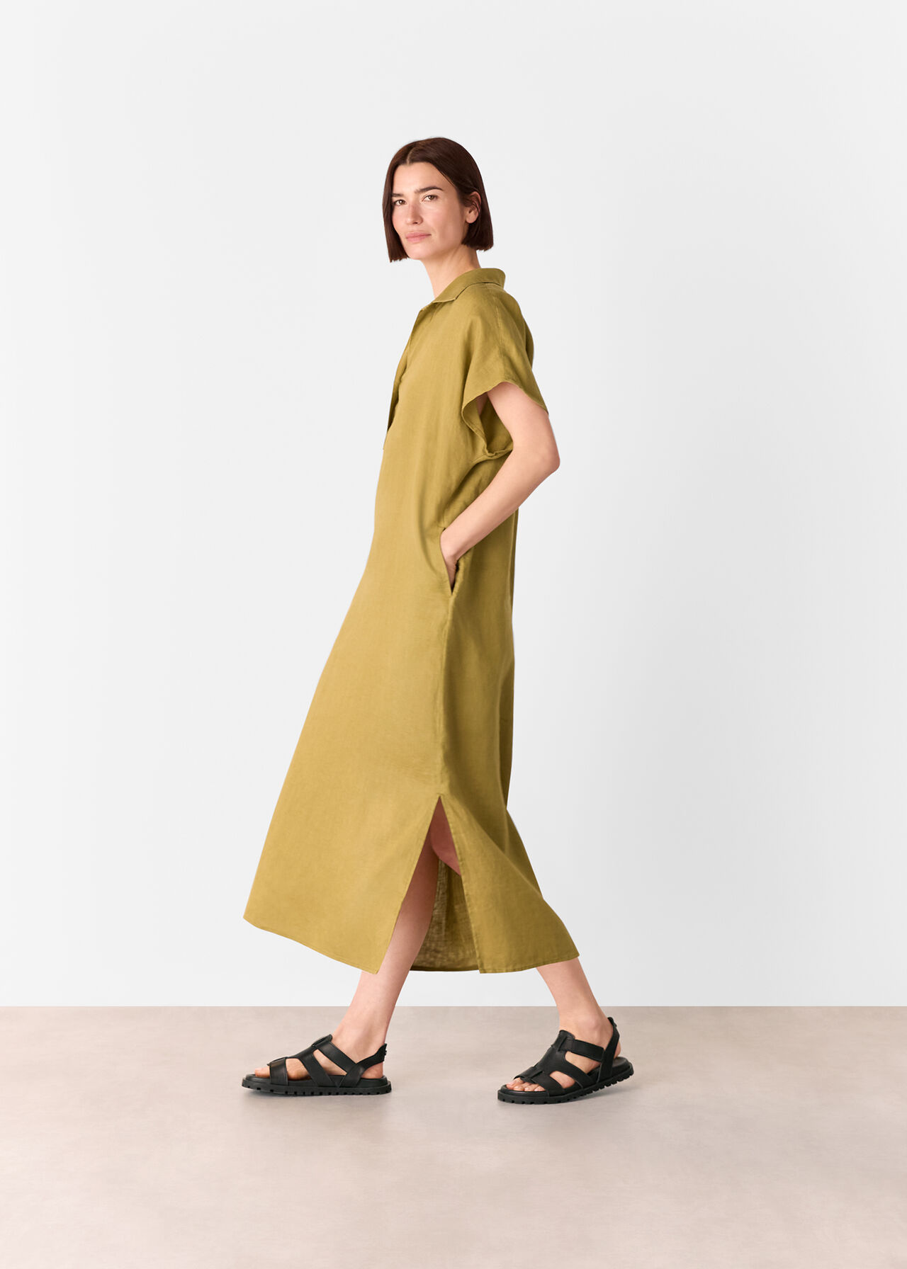 Maddie Linen Shirt Dress