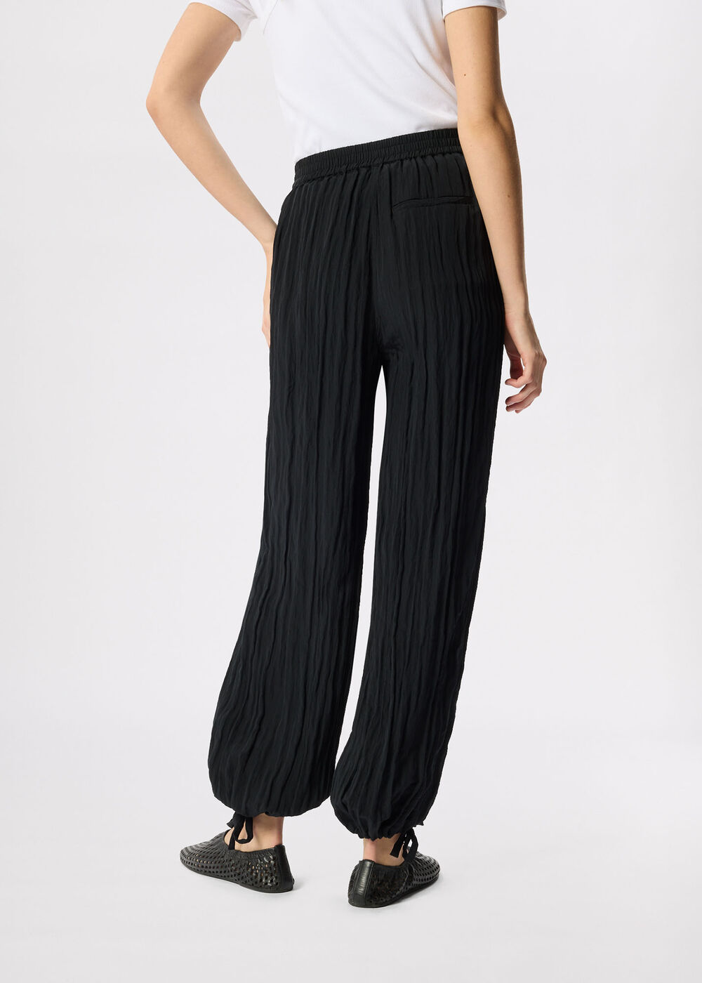 Balloon Tie Hem Trousers