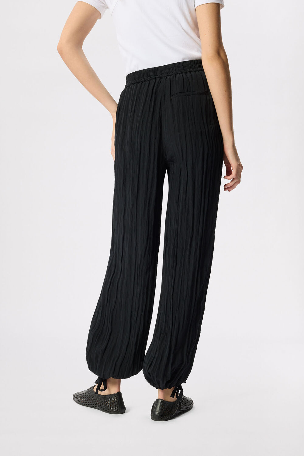 Balloon Tie Hem Trousers