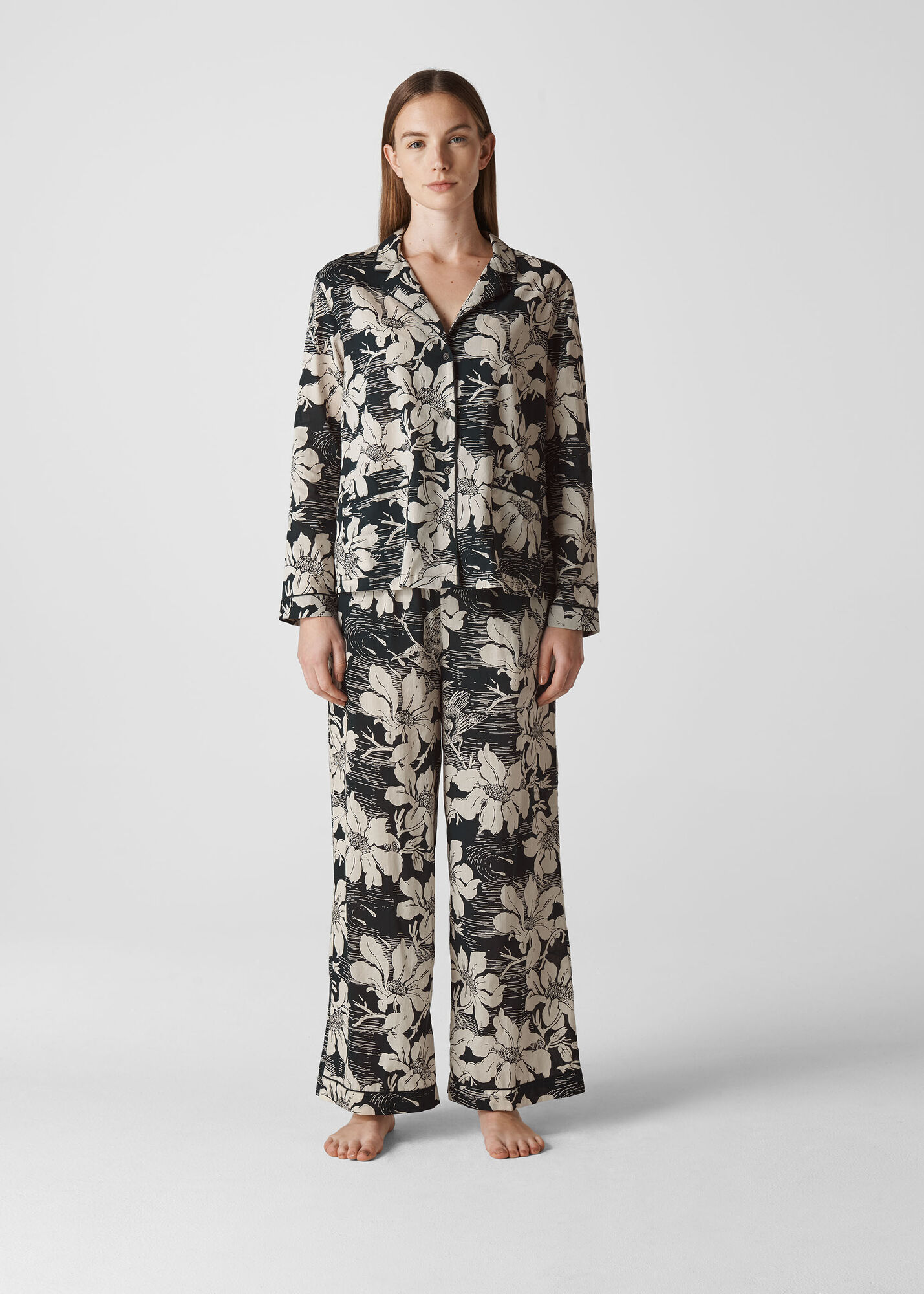 Whistles Women Birds Of Paradise Pyjama Set - Black, White - Xs
