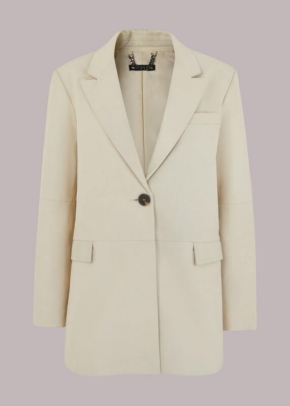 Stina Leather Blazer