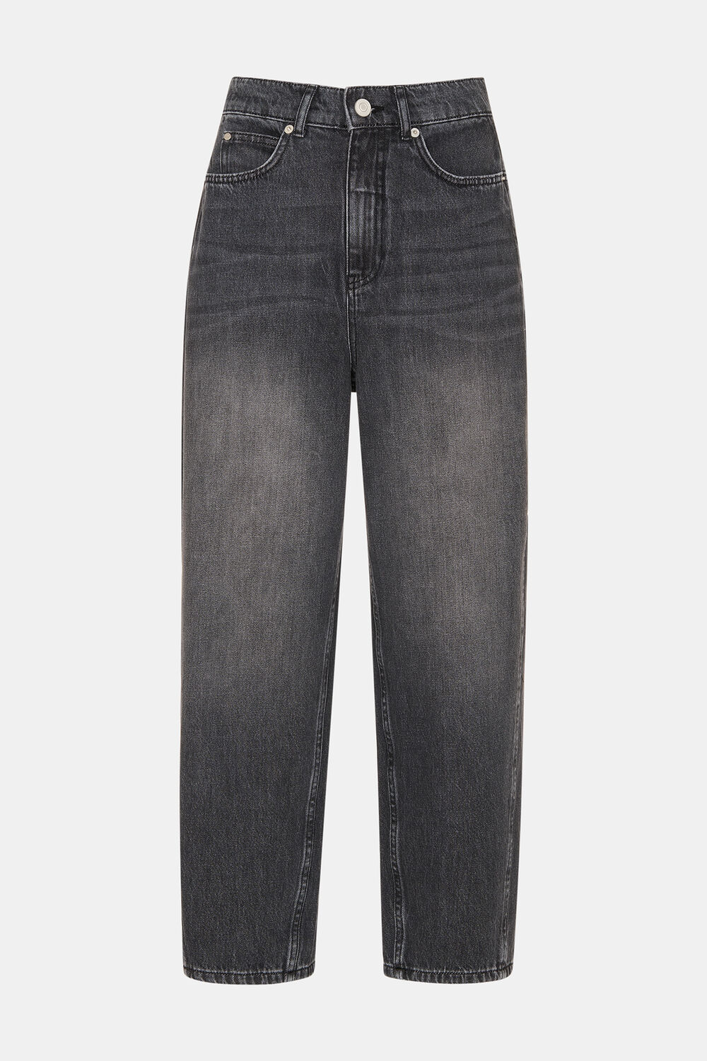 Grey Authentic Barrel Leg Jean