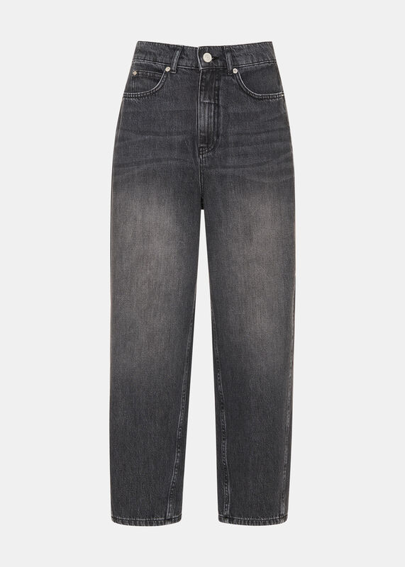 Grey Authentic Barrel Leg Jean