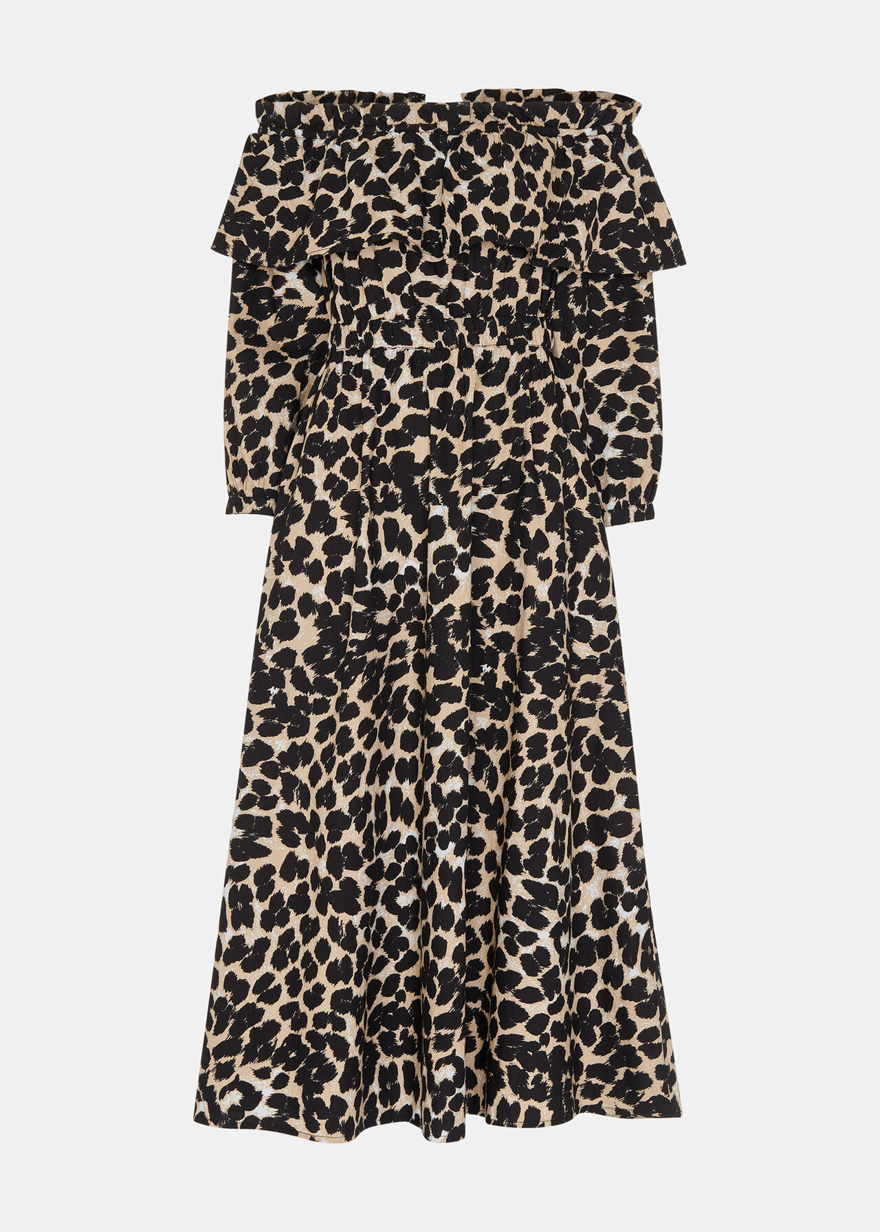 Leopard Spot Bardot Dress