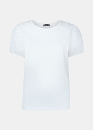 Broderie Puff Sleeve T-Shirt
