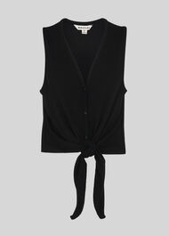 Button Down Tank Top Black