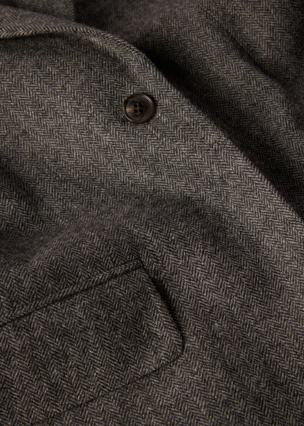 Herringbone Wool Blend Blazer