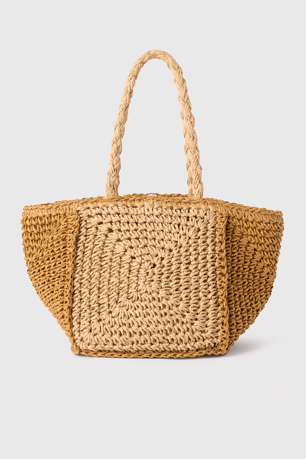 Multicolour Patchwork Straw Mini Bag
