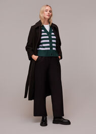 Stripe Wool Cardigan