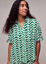 Chevron Tie Sleeve Beach Shirt