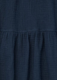 Textured Cotton Midi Dress
