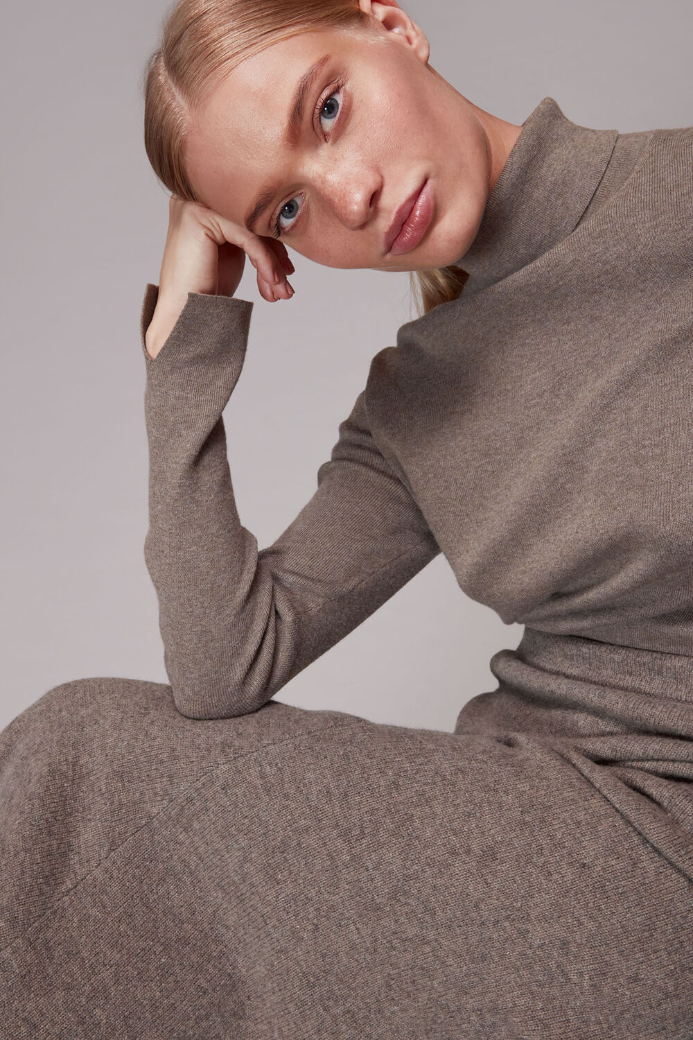 Flare Detail Knitted Skirt
