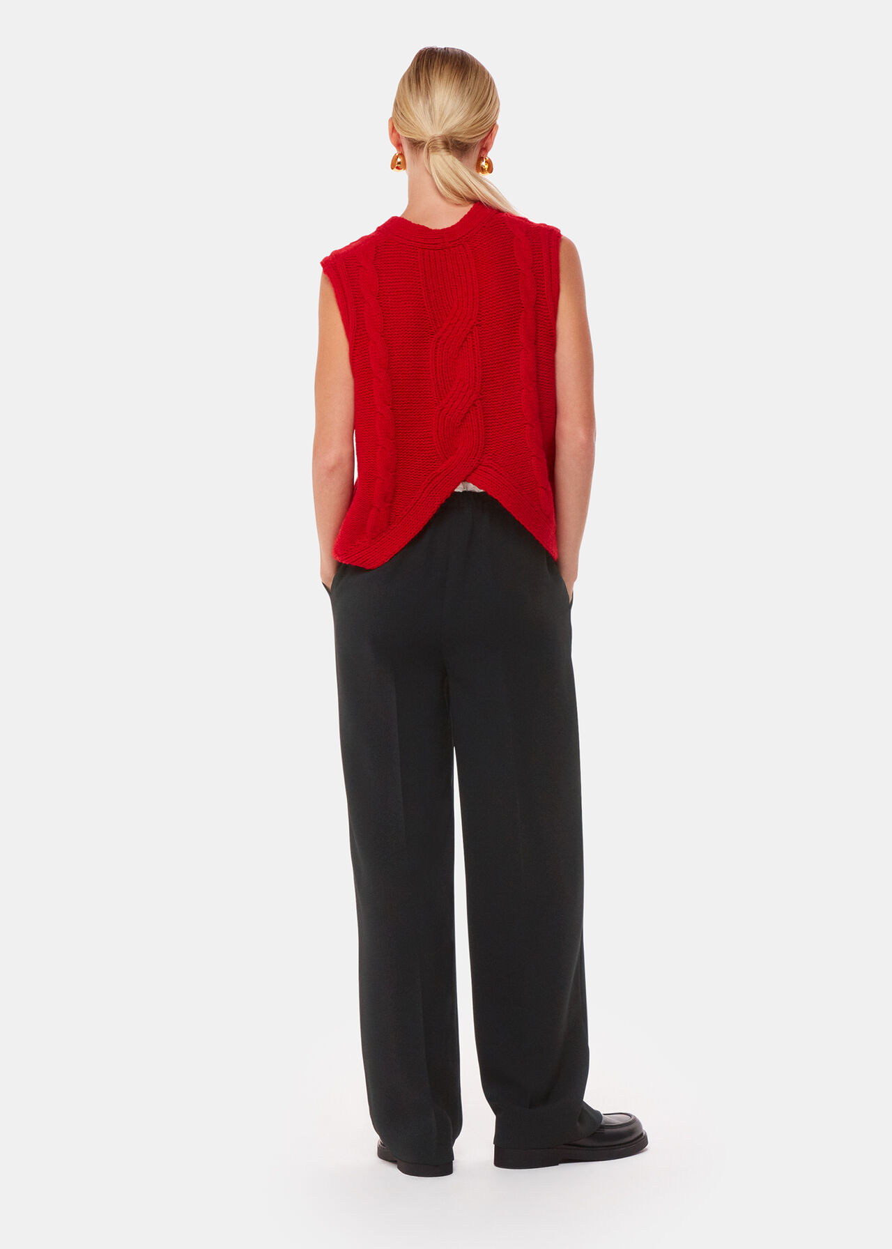 Crepe Waistband Detail Trouser