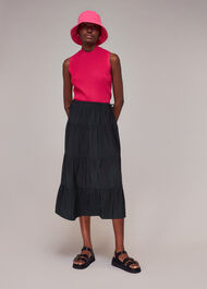 Tie Side Tiered Skirt