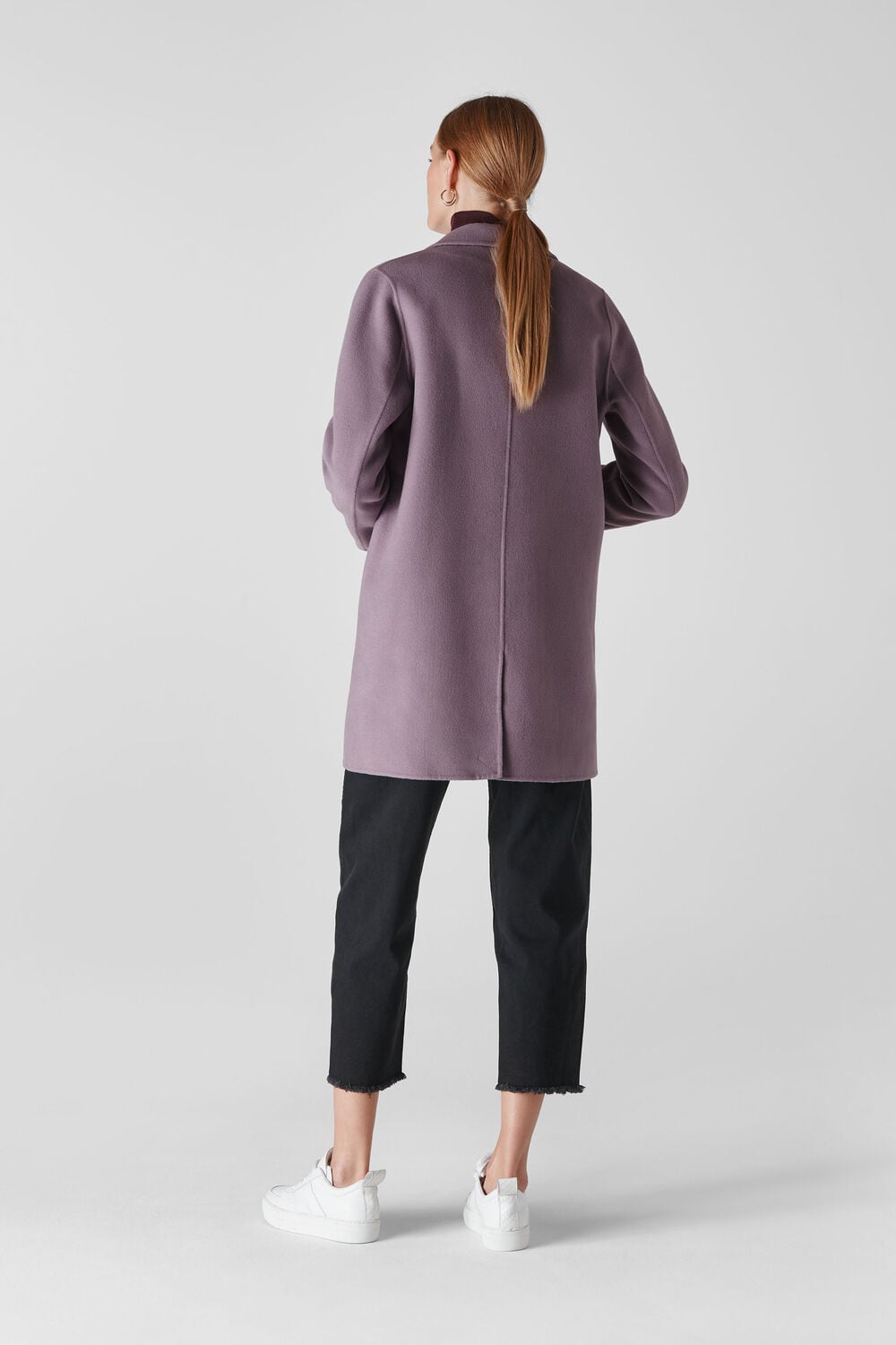 Double Faced Wool Coat Lilac