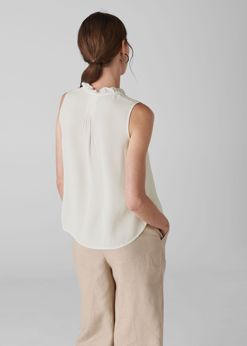 Maddie Frill Top Ivory