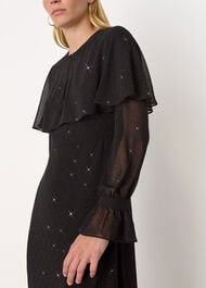 Hot Fix Cape Midi Dress