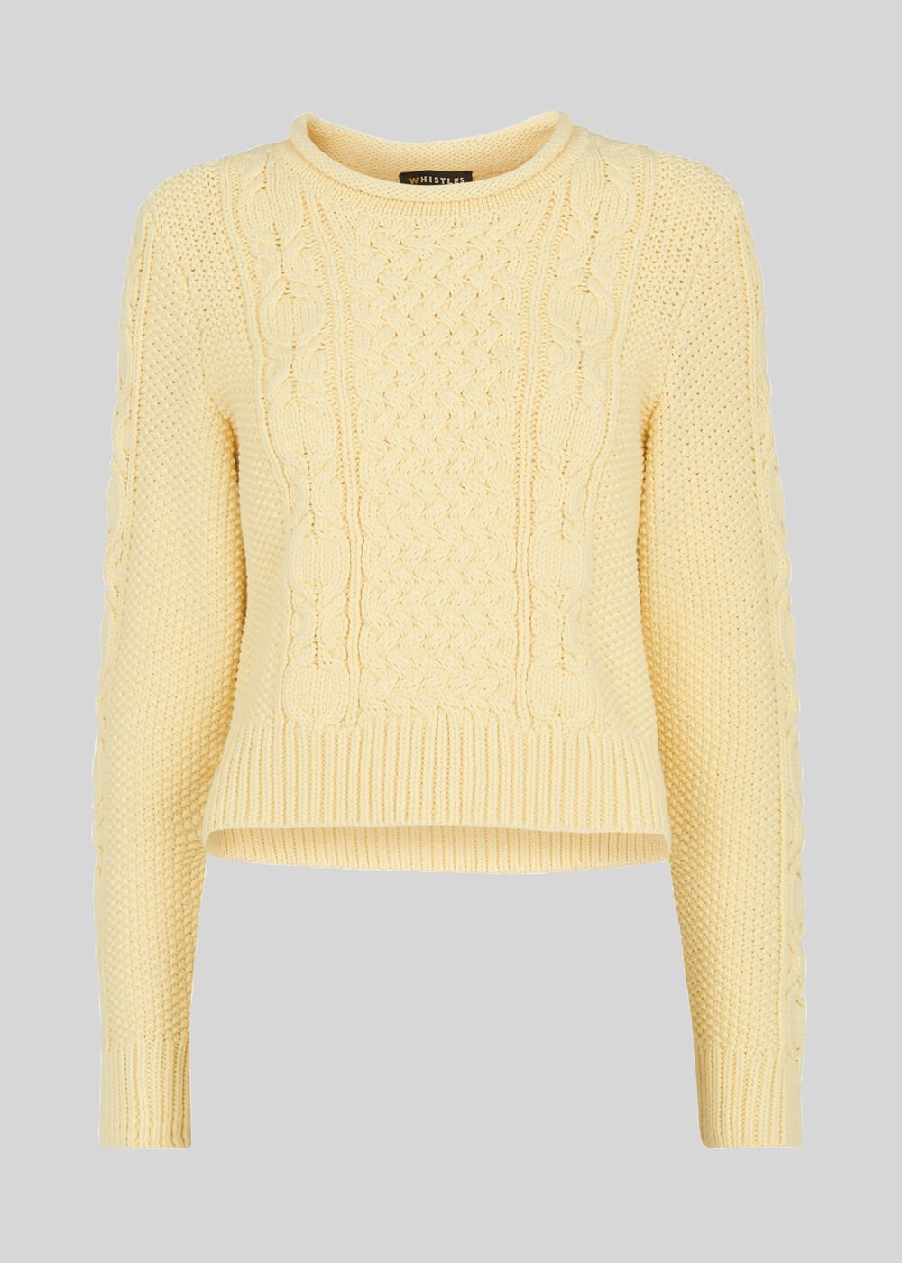 Cotton Chunky Cable Knit Lemon