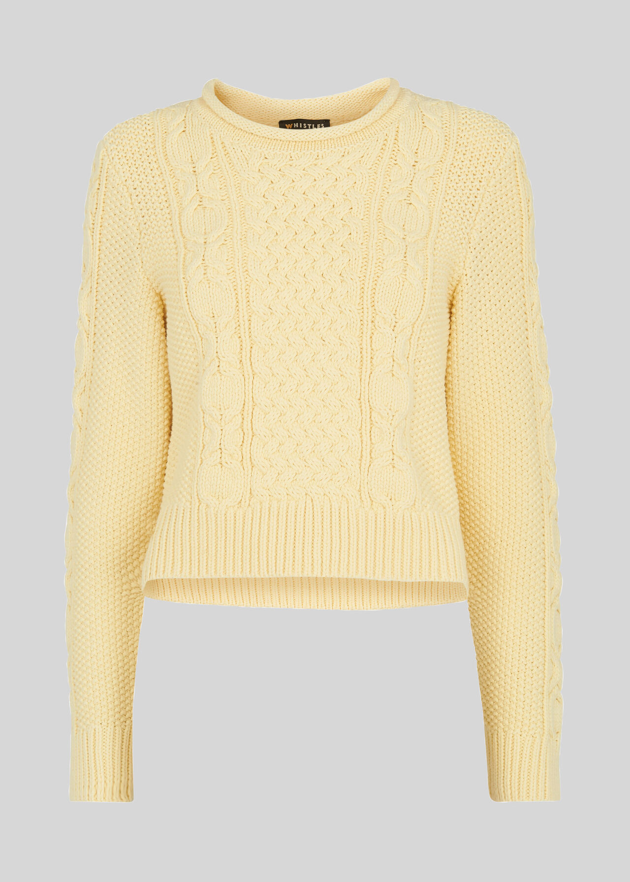 Cotton Chunky Cable Knit Lemon