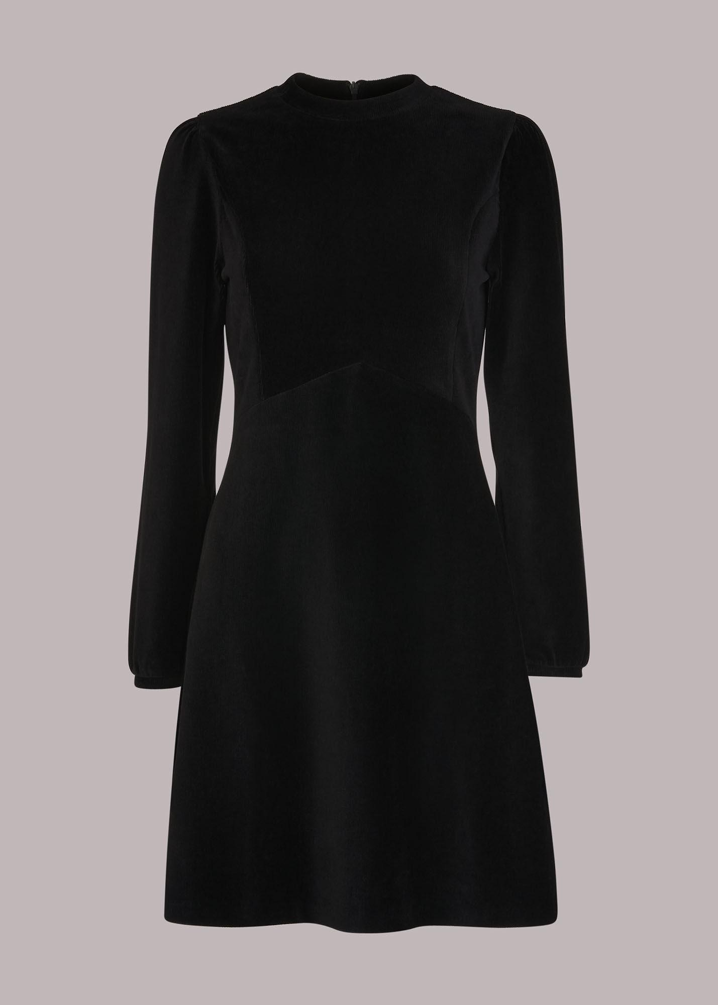 Black Cord Velvet Jersey Dress | WHISTLES
