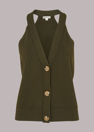 Knitted Button Through Vest