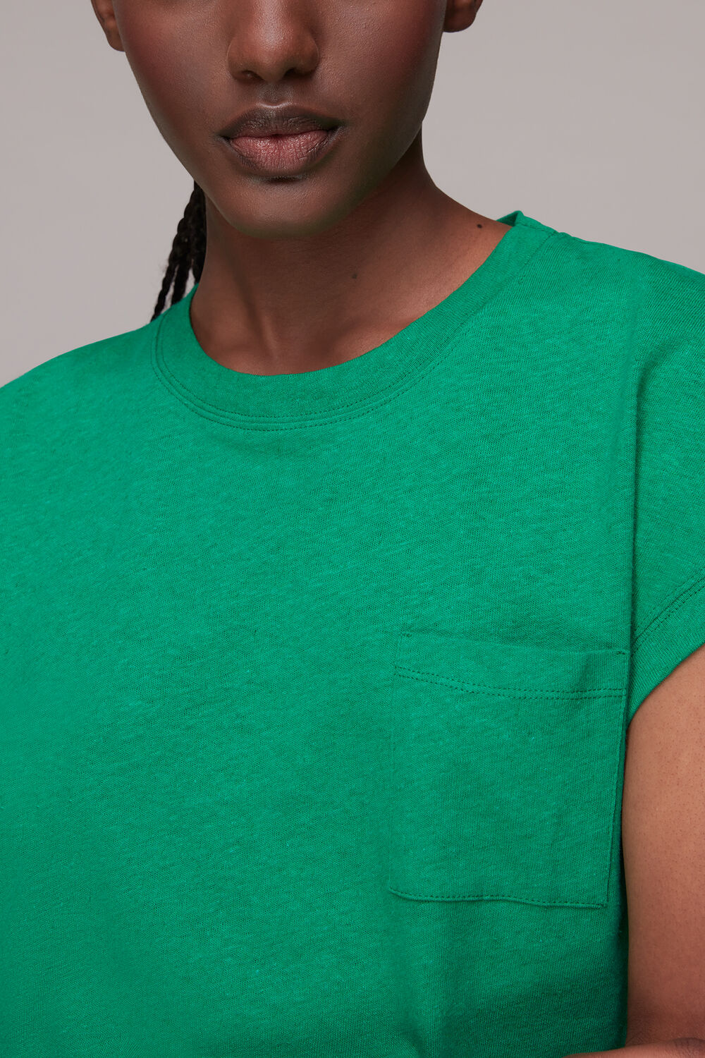 Ember Linen Mix Pocket Tee