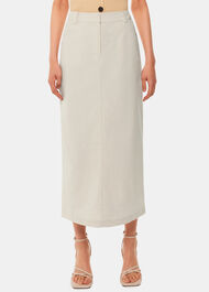 Abigail Linen Blend Midi Skirt