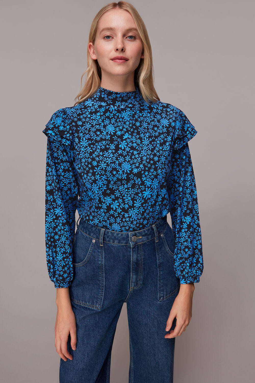 Boho Frill Shoulder Jersey Top
