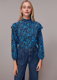 Boho Frill Shoulder Jersey Top
