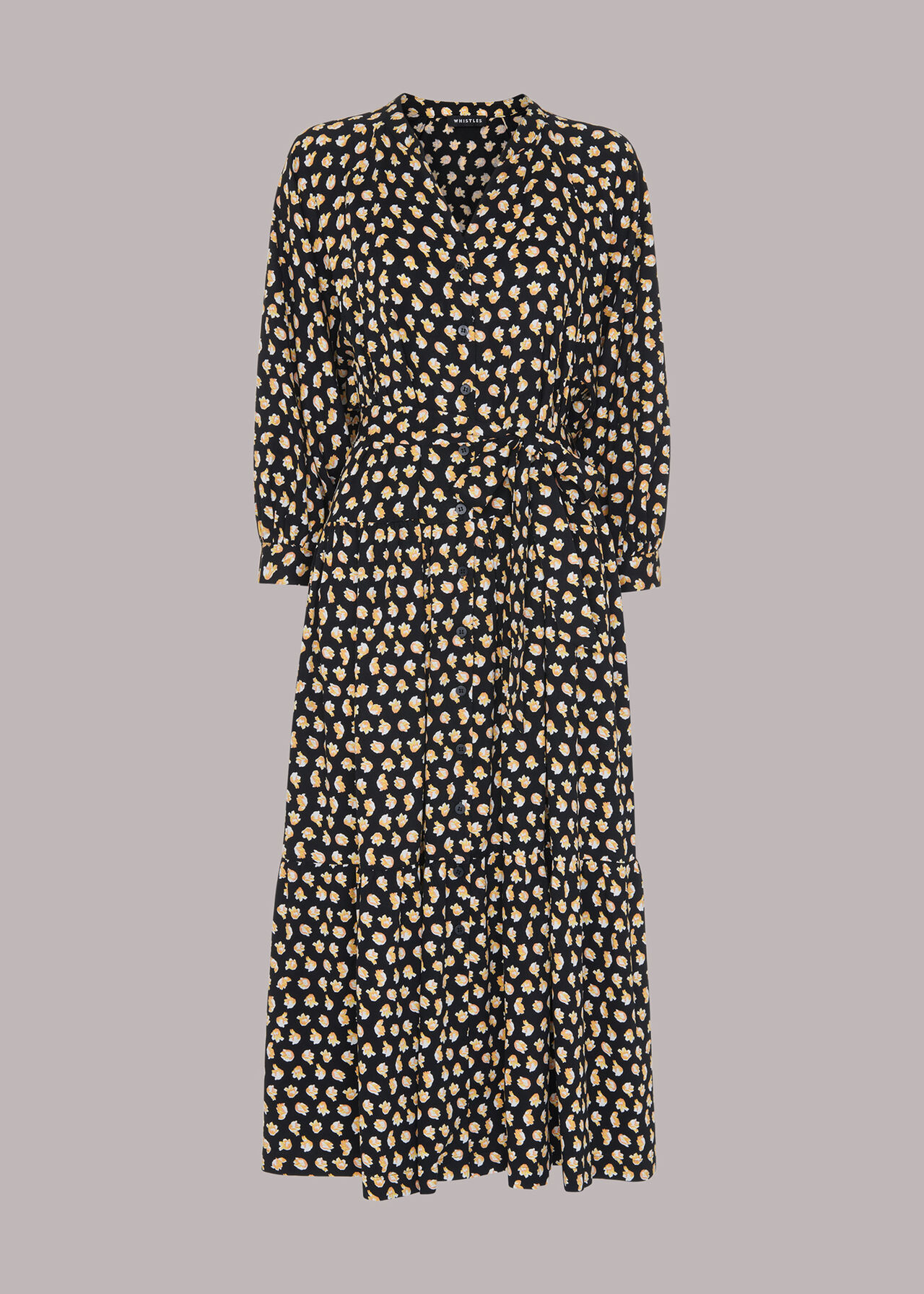 Twisting Tulips Trapeze Dress