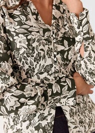 Cut Stems Button Down Blouse