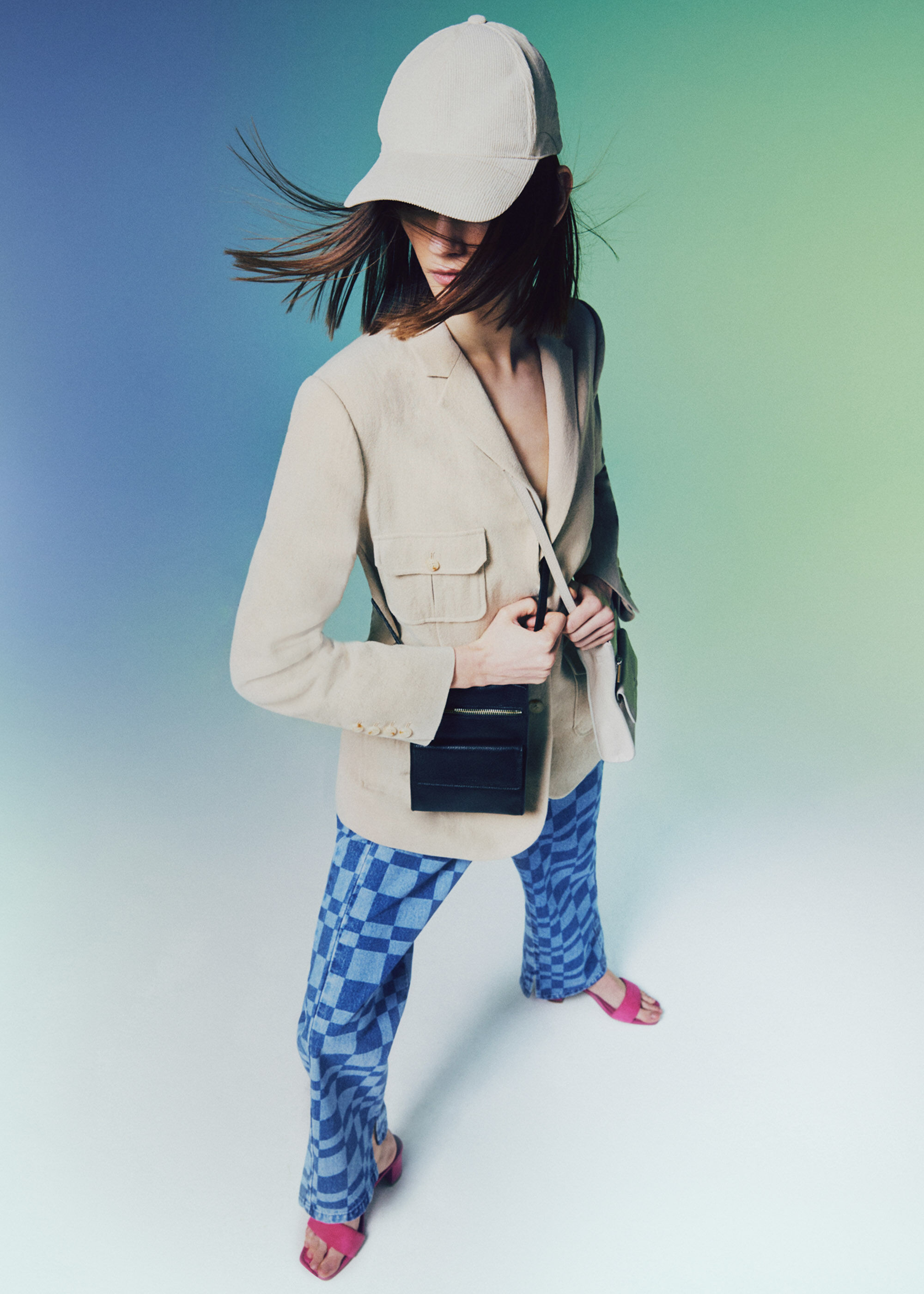 Stone Jade Tailored Linen Blazer WHISTLES